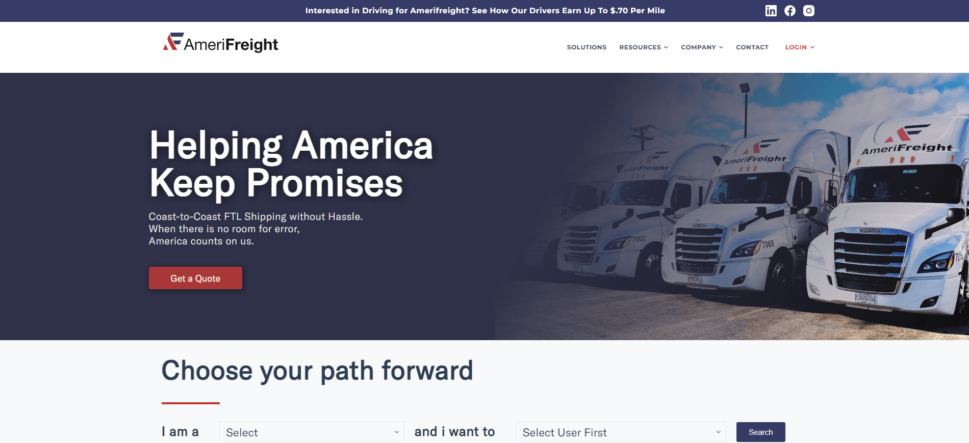 website capture amerifreight