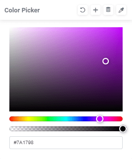 elemtor editing color palette