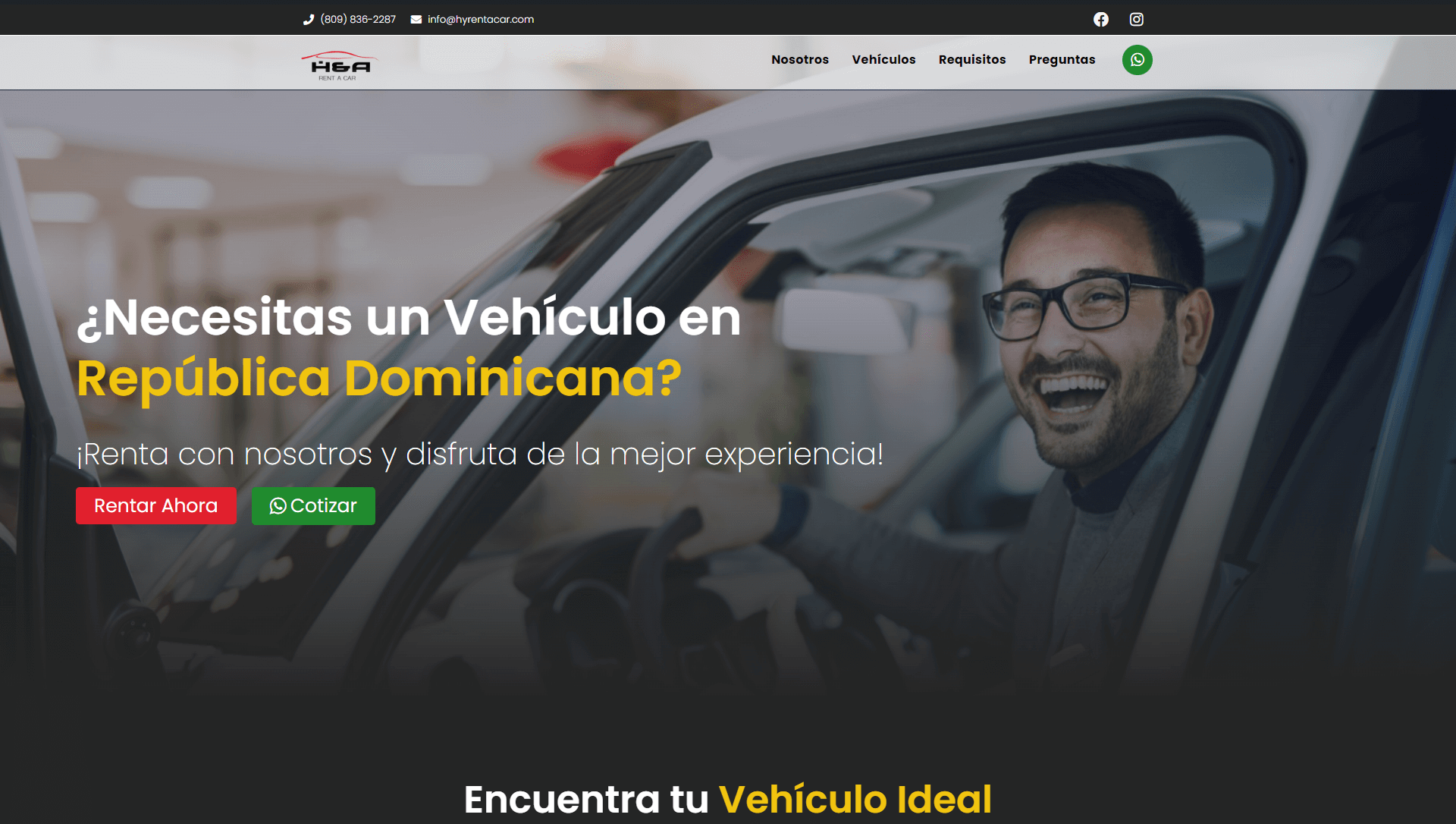 website capture HyA rent a car